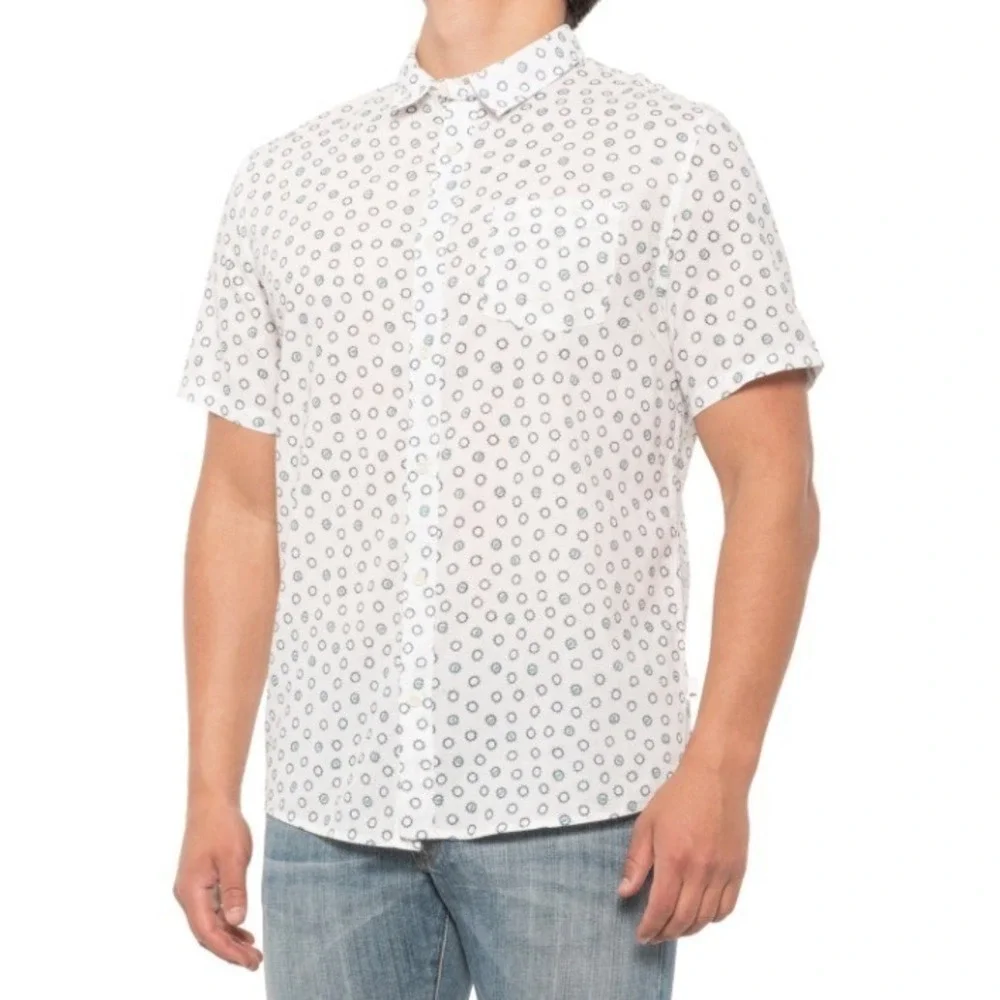 Quiksilver Shirt Mens Size Small Buck Shot Woven Shirt - Short Sleeve New